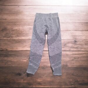 Victoria's Secret PINK Grey Seamless Athletic Leggings w/ eyelit ankles, NWT, XL